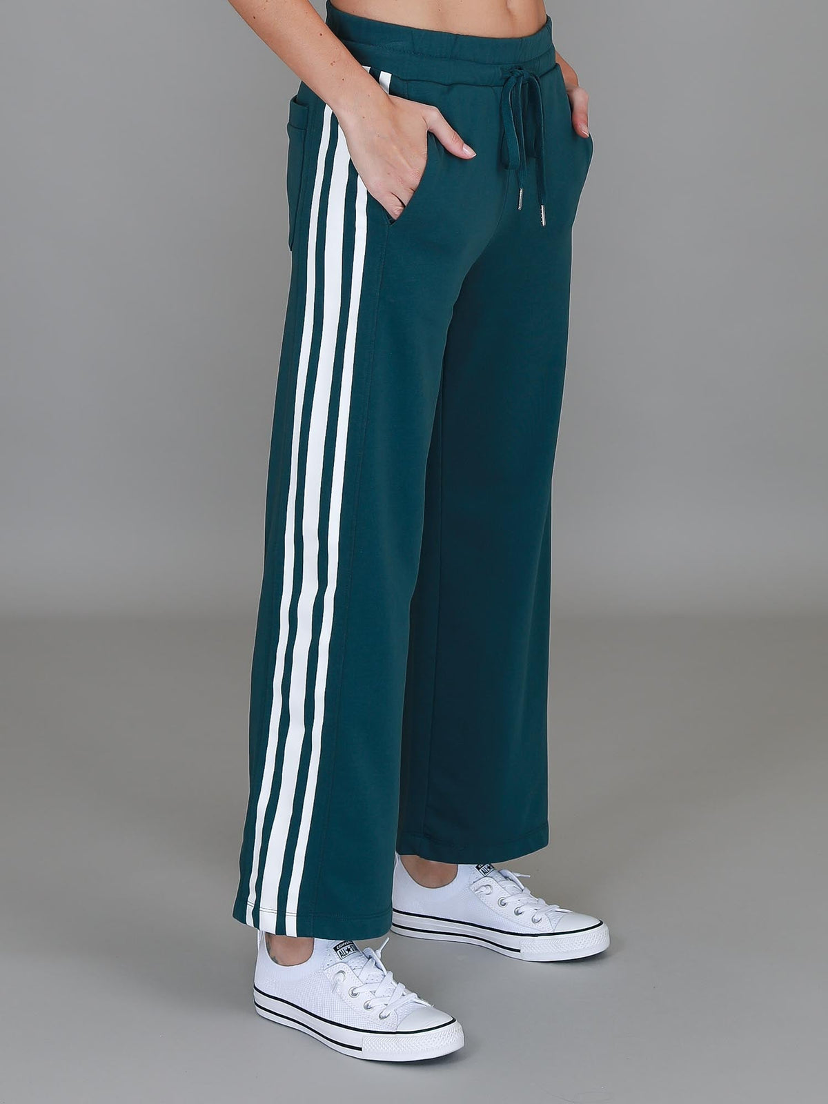 Robin | Women's Stripe Straight Leg Sweatpants – French Terry