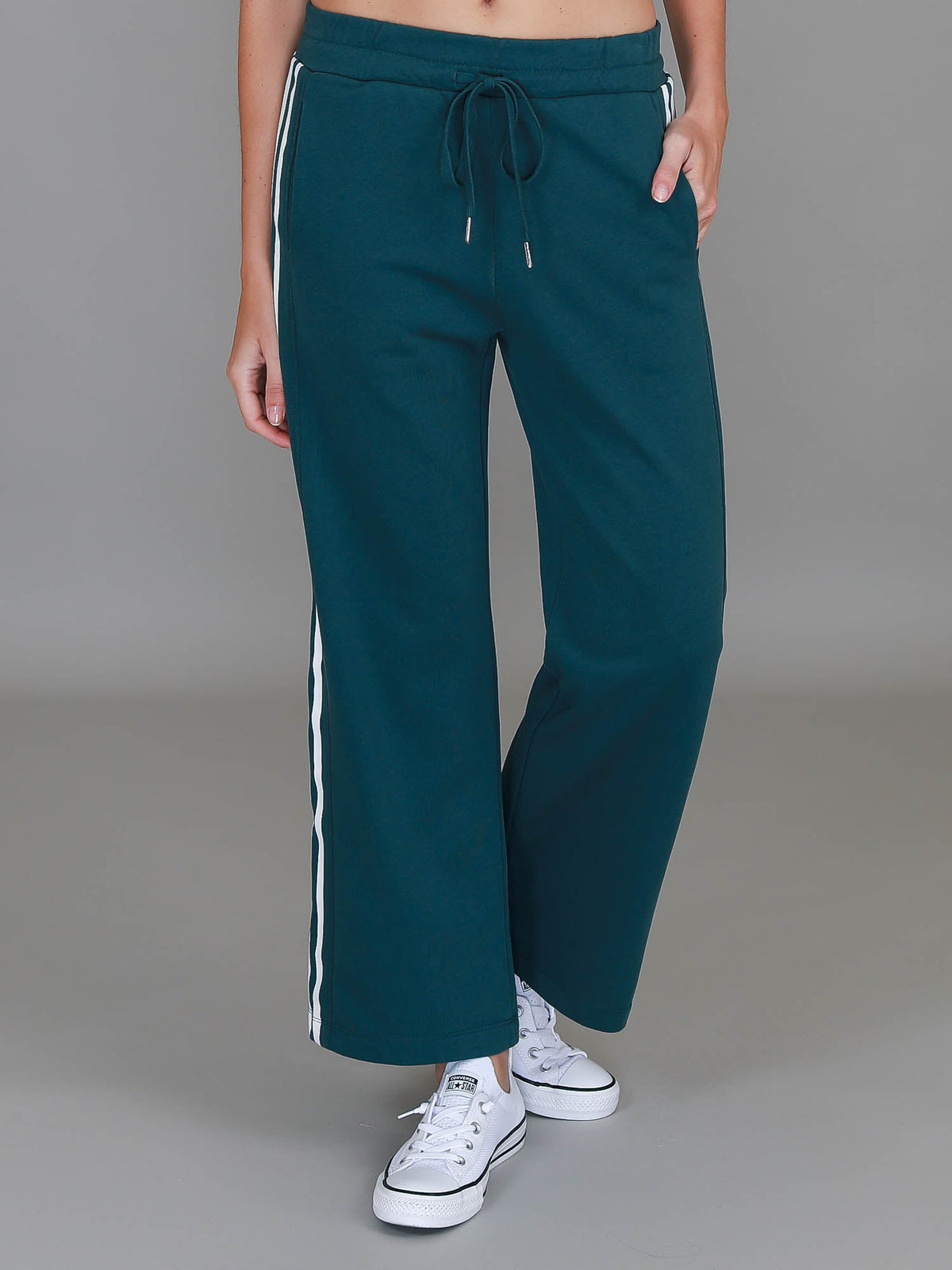 Robin | Women's Stripe Straight Leg Sweatpants – French Terry