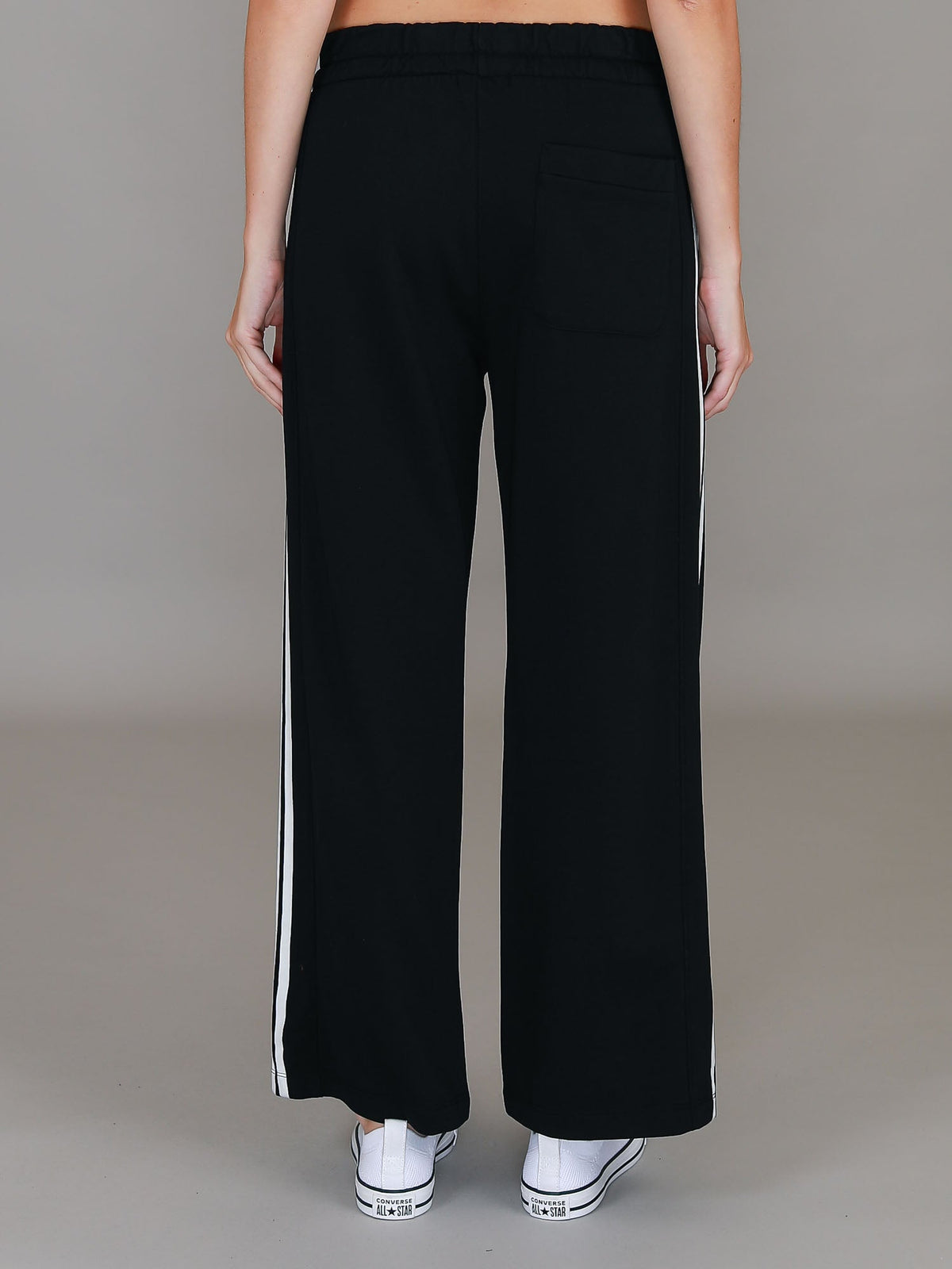 Pammy | Women's Stripe Straight Leg Sweatpants – Cotton French Terry