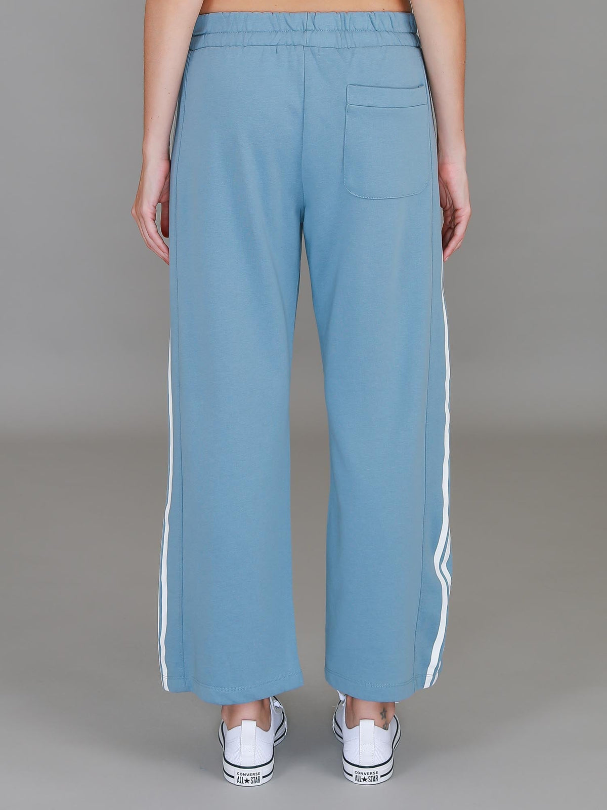 Pammy | Women's Stripe Straight Leg Sweatpants – Cotton French Terry