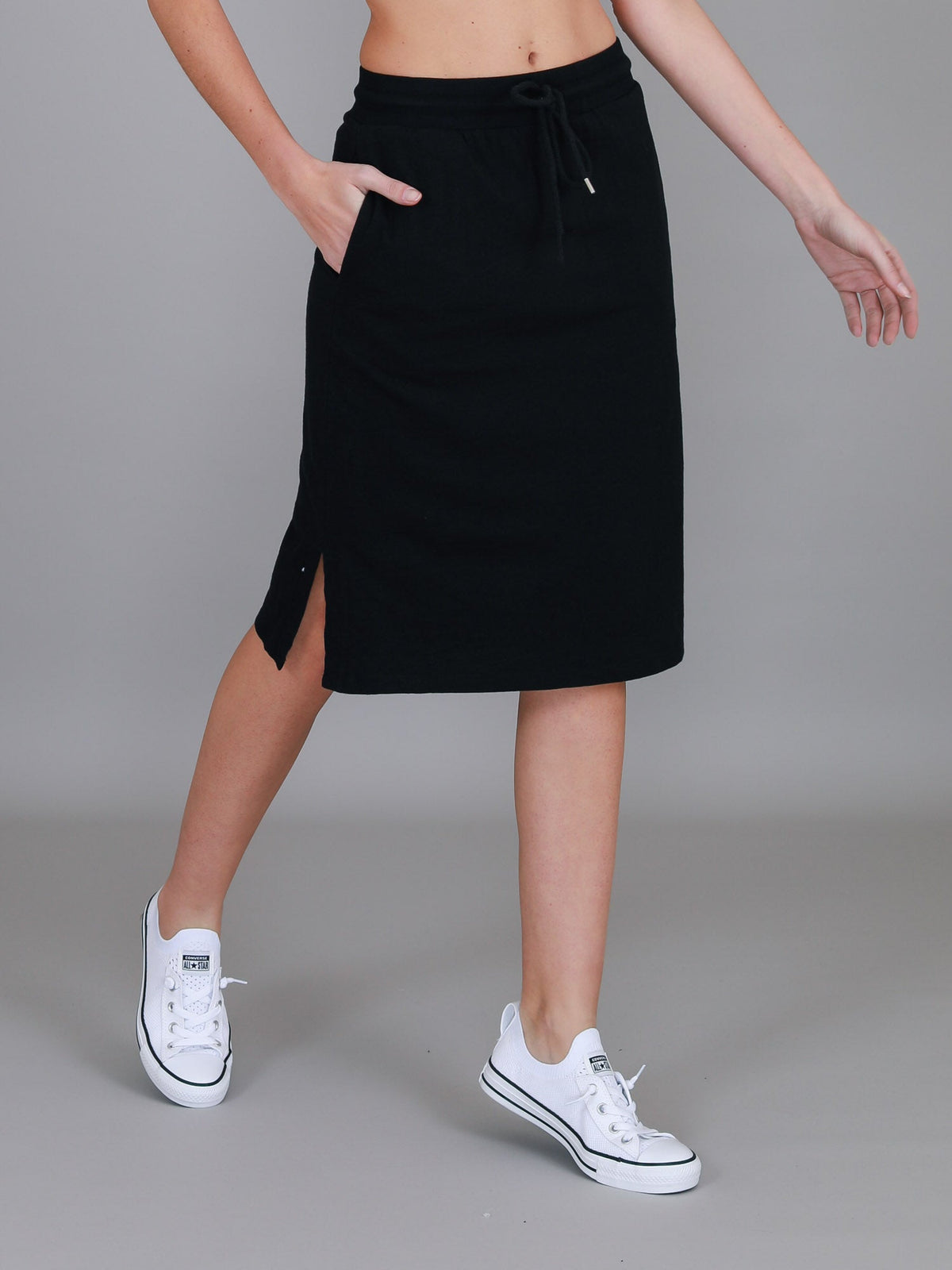 Kiama | Women's Drawstring Pencil Skirt – Cotton Jersey
