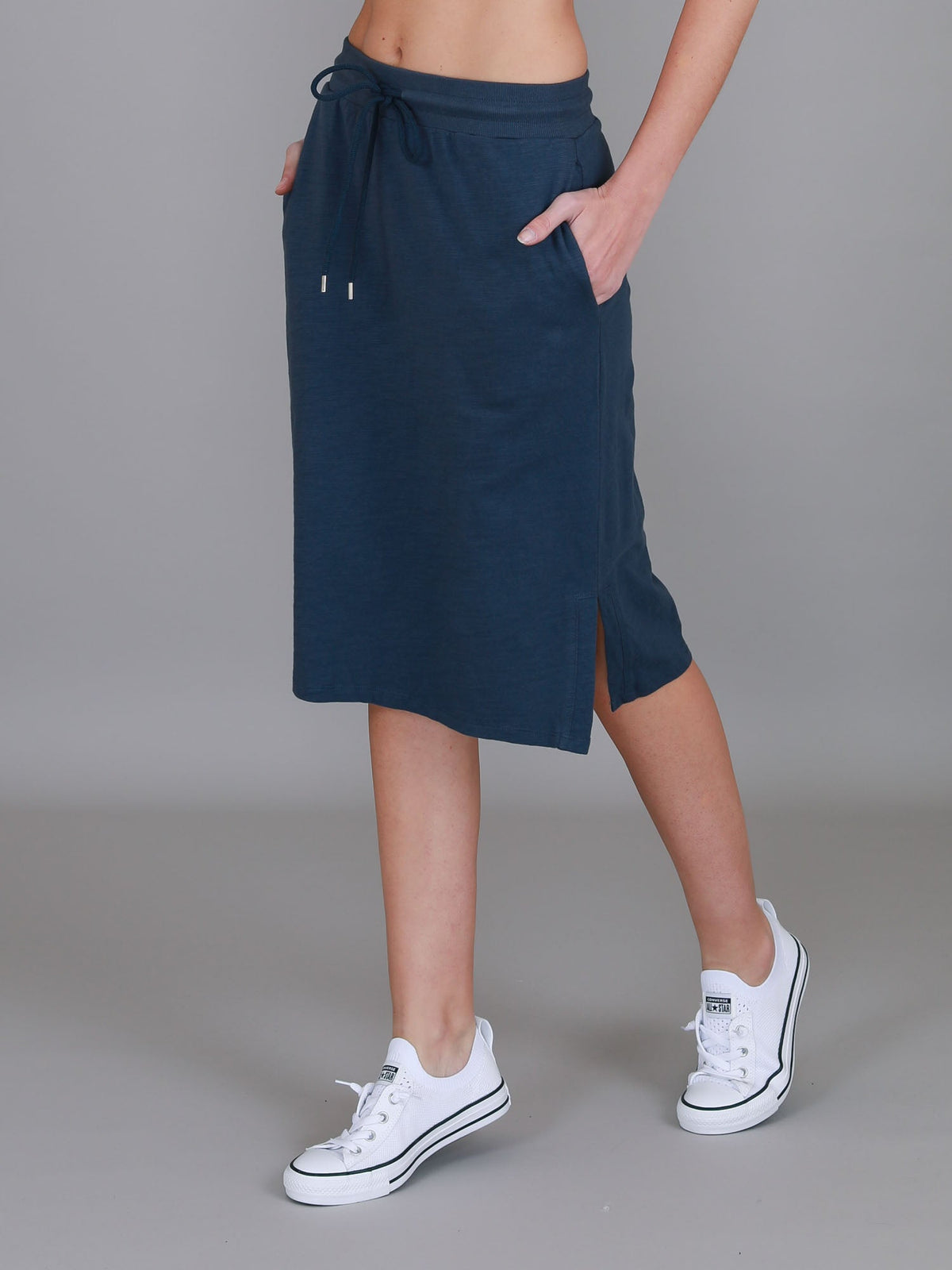 Kiama | Women's Drawstring Pencil Skirt – Cotton Jersey