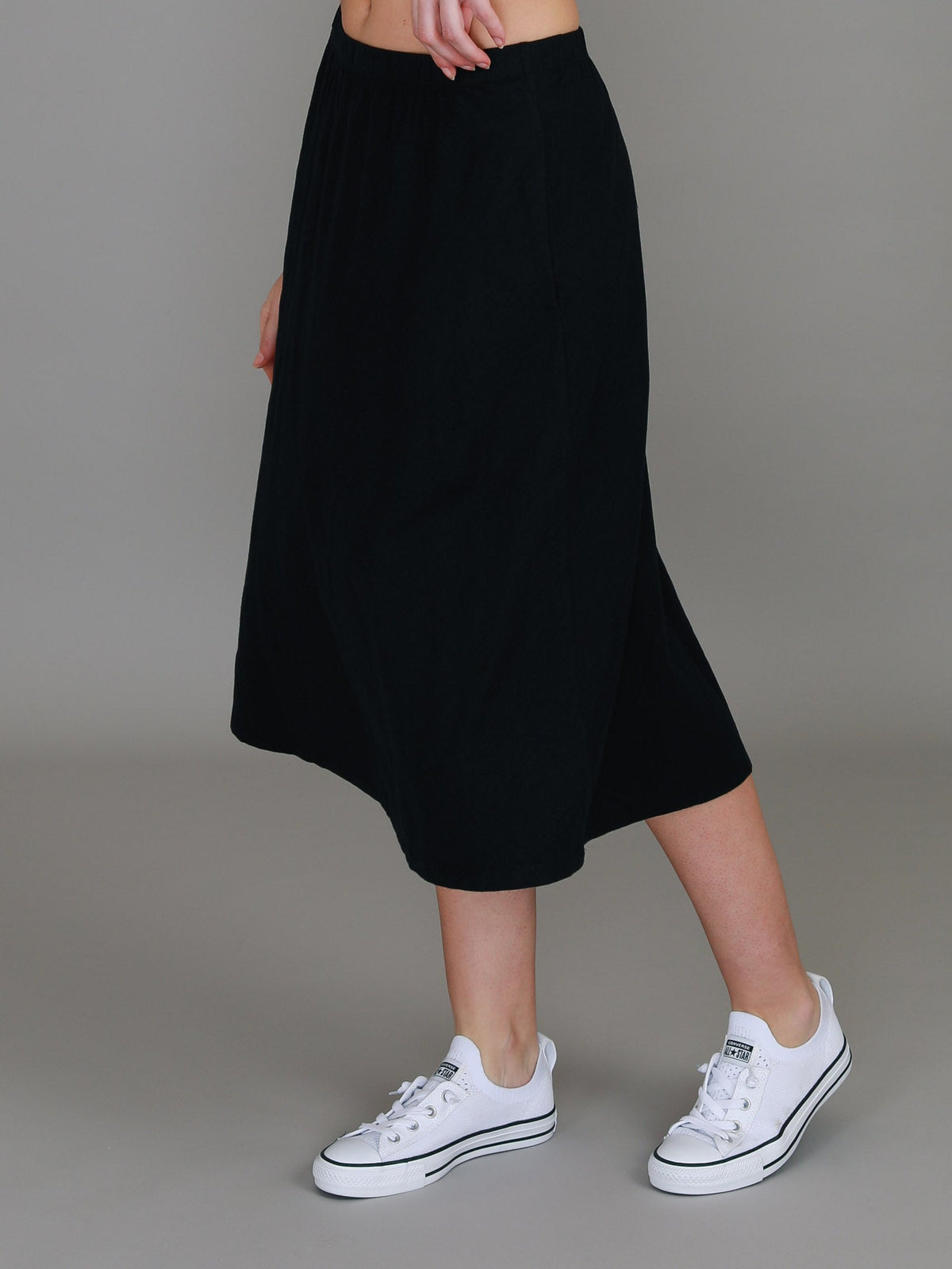 Heathmont | Women's A-Line Midi Skirt – Cotton Jersey