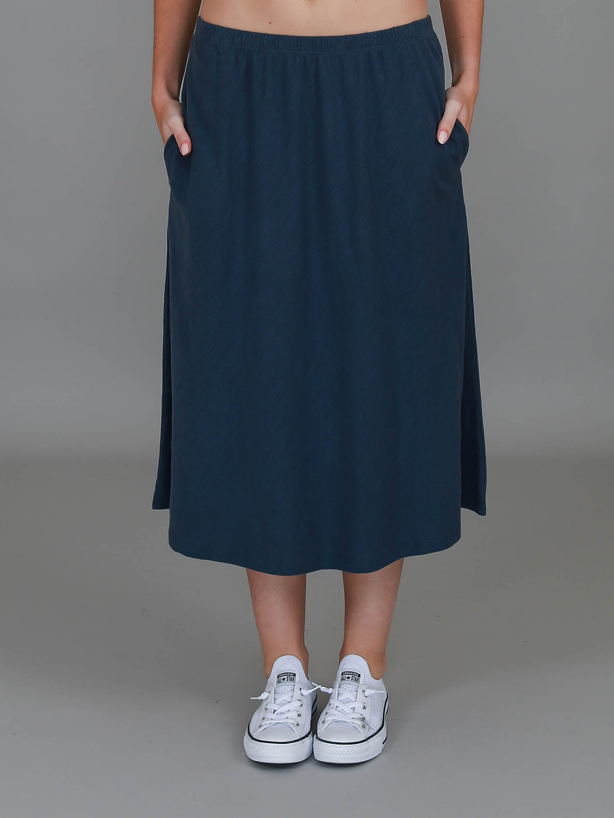 Heathmont | Women's A-Line Midi Skirt – Cotton Jersey