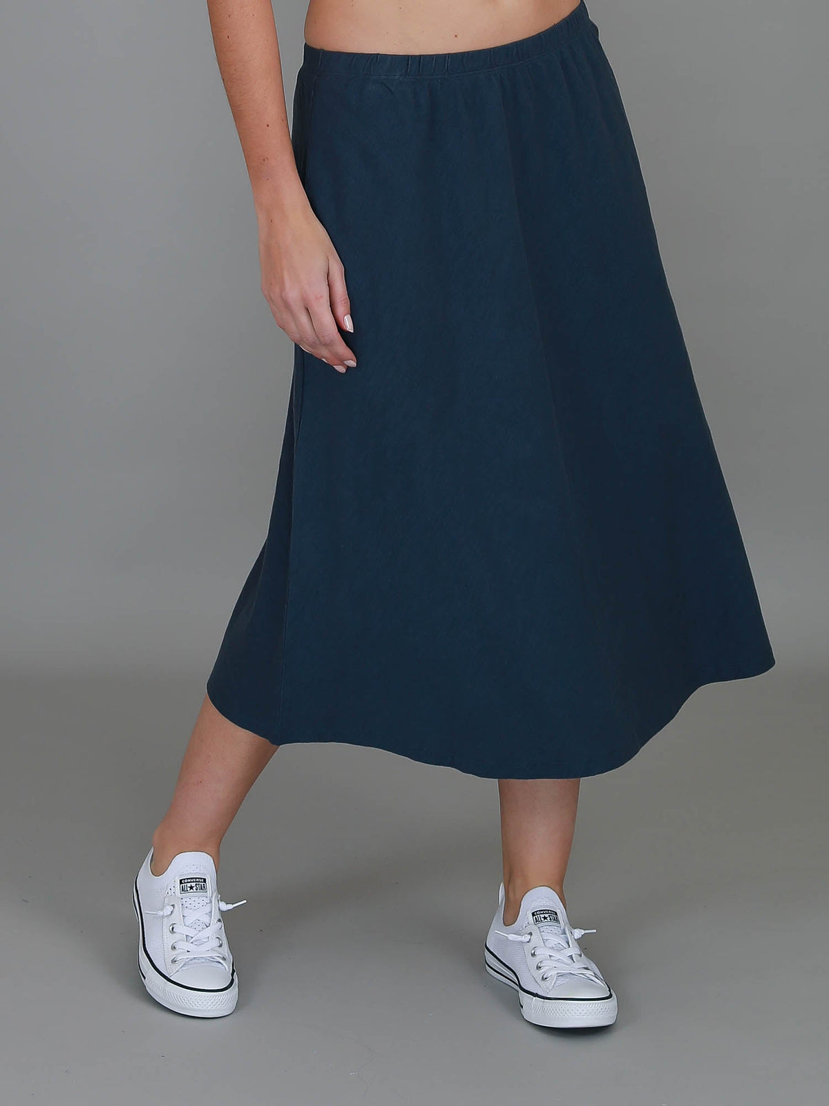 Heathmont | Women's A-Line Midi Skirt – Cotton Jersey