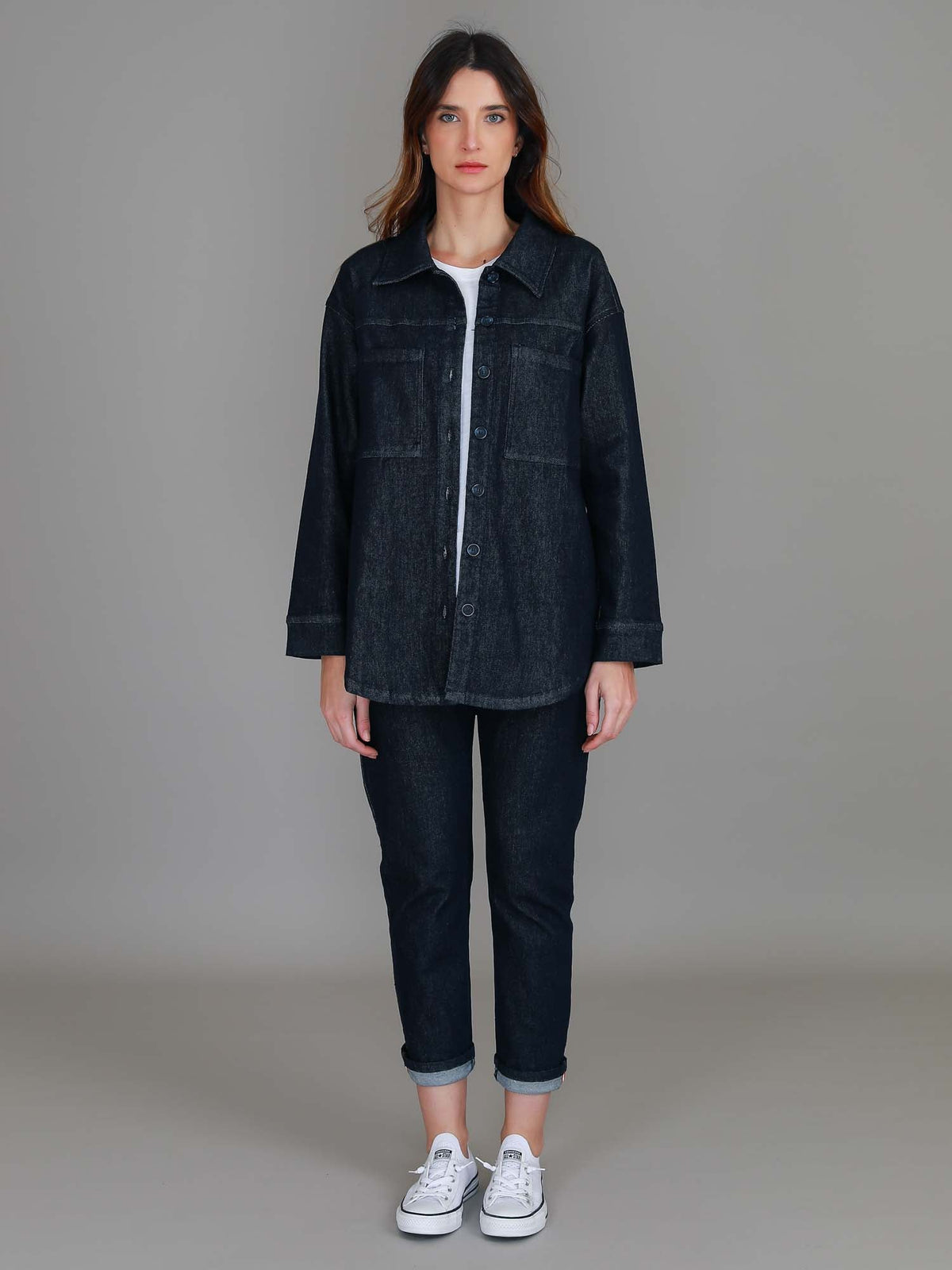 Berwick | Women's Denim Shacket – Stretch Denim