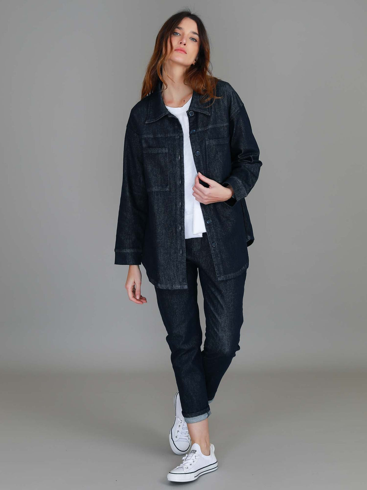 Berwick | Women's Denim Shacket – Stretch Denim