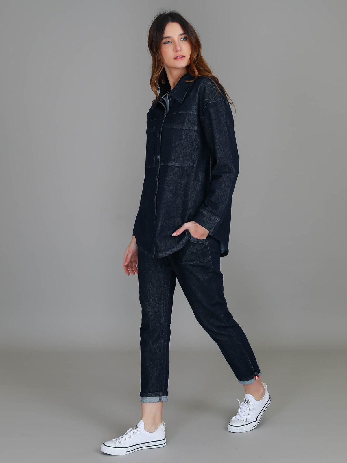 Berwick | Women's Denim Shacket – Stretch Denim