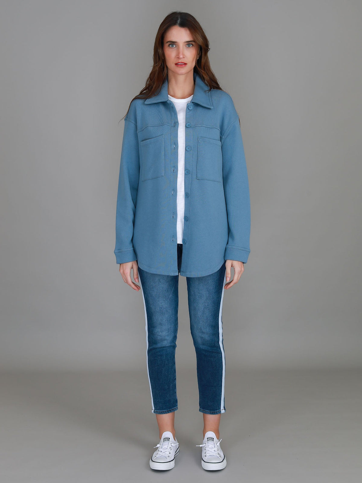 Berwick | Women's Oversized Shacket – Cotton French Terry