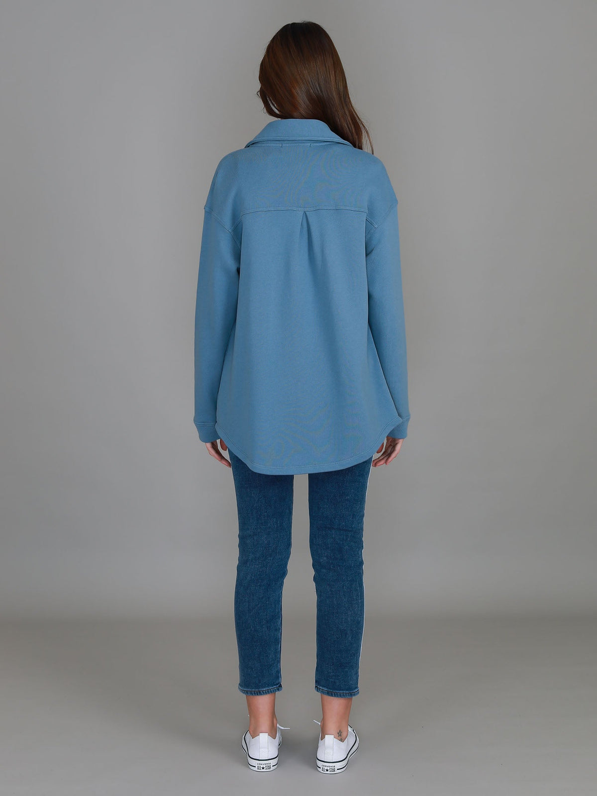 Berwick | Women's Oversized Shacket – Cotton French Terry