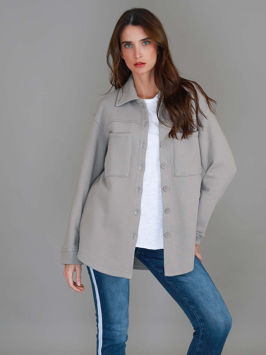 Berwick | Women's Oversized Shacket – Cotton French Terry