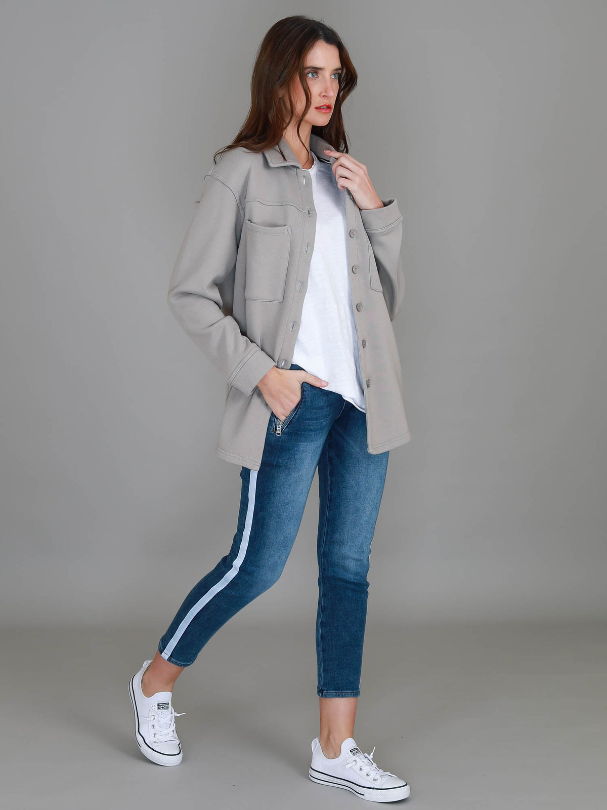 Berwick | Women's Oversized Shacket – Cotton French Terry