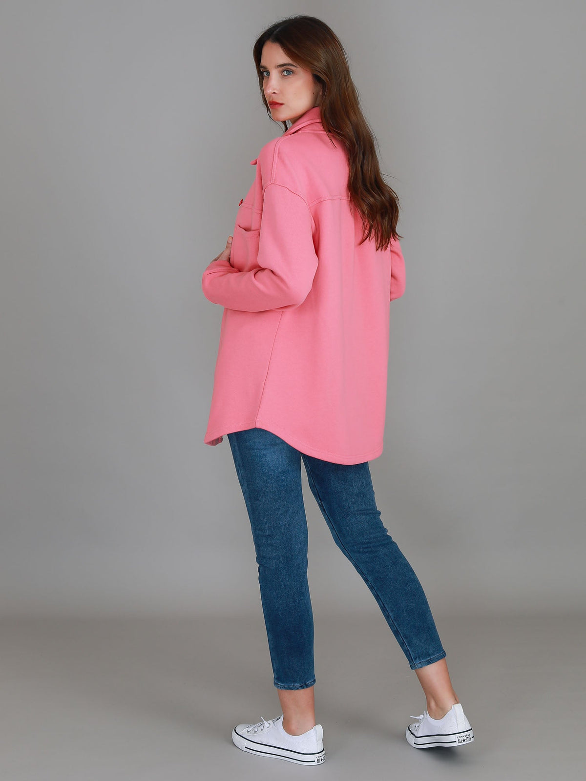 Berwick | Women's Oversized Shacket – Cotton French Terry