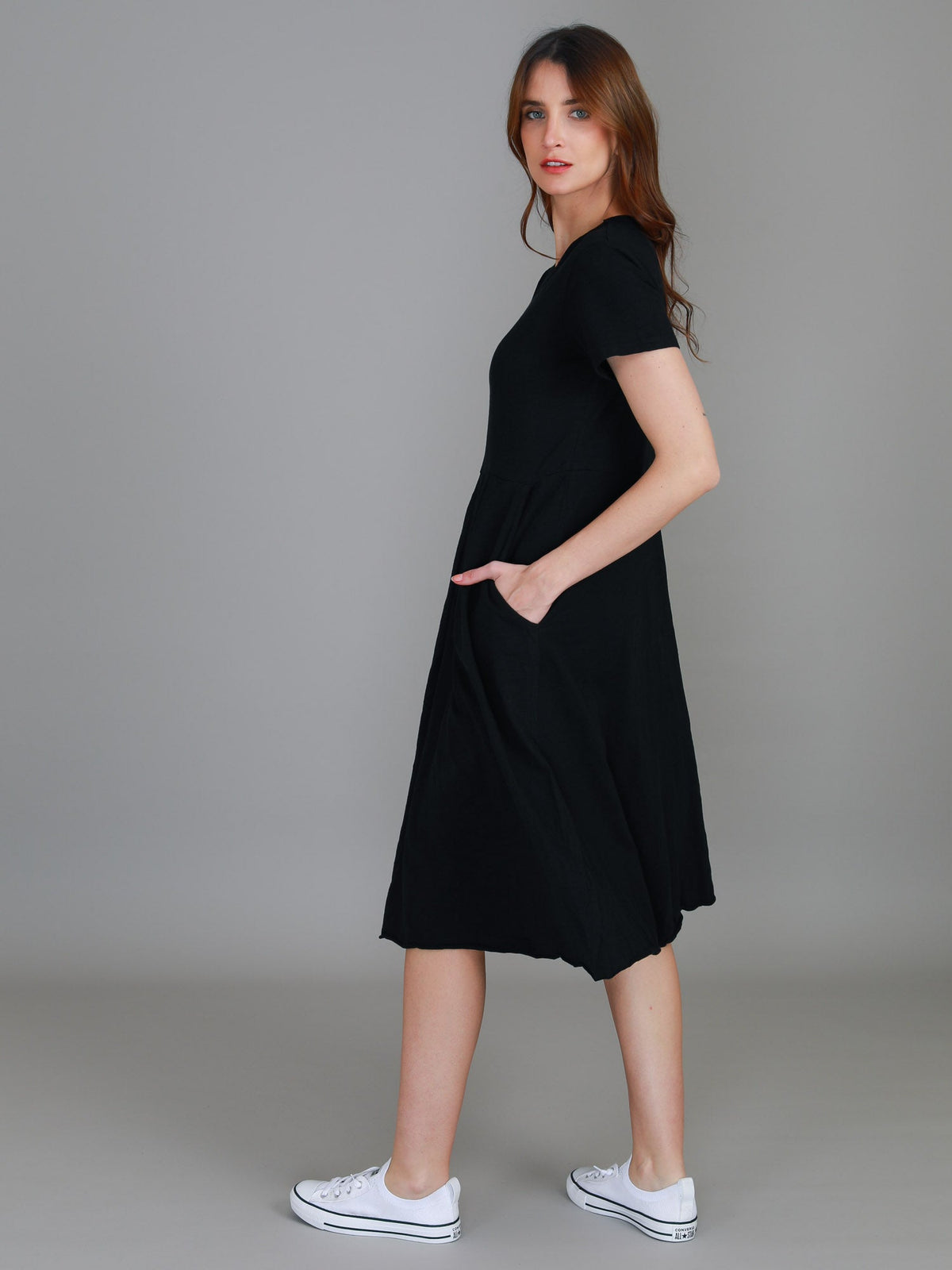 Nala | Women's Midi T Shirt Dress – Cotton Jersey