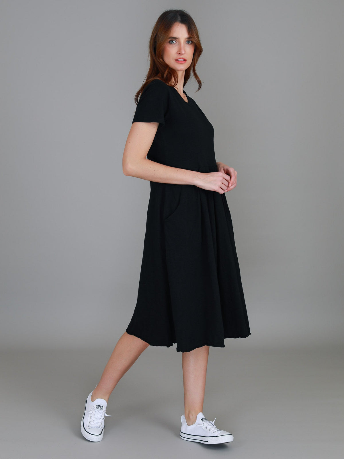 Nala | Women's Midi T Shirt Dress – Cotton Jersey