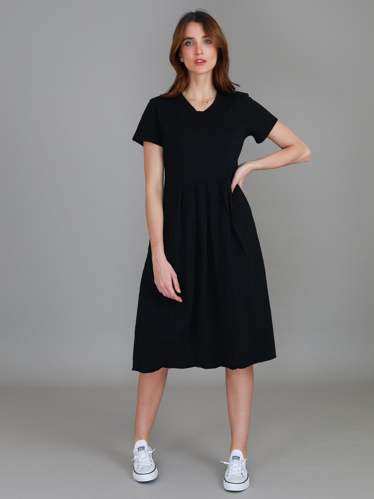 Nala | Women's Midi T Shirt Dress – Cotton Jersey