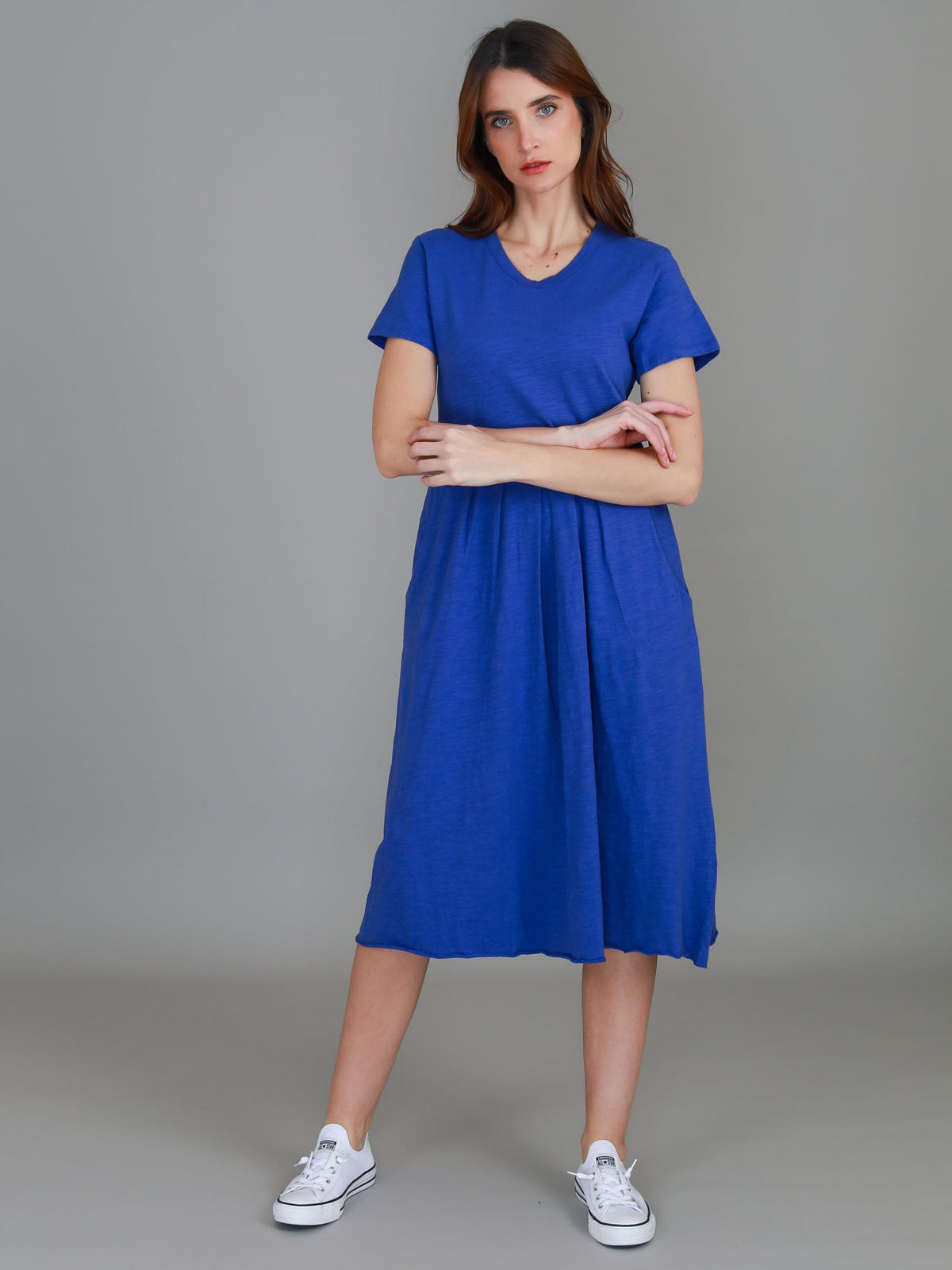 Nala | Women's Midi T Shirt Dress – Cotton Jersey