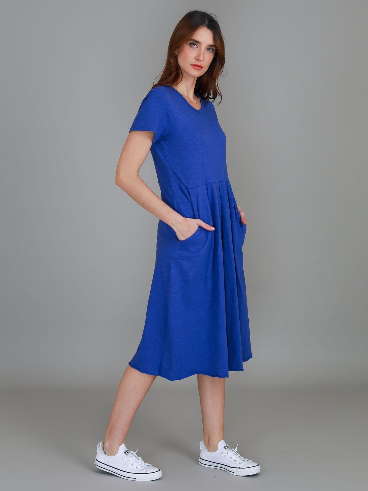 Nala | Women's Midi T Shirt Dress – Cotton Jersey