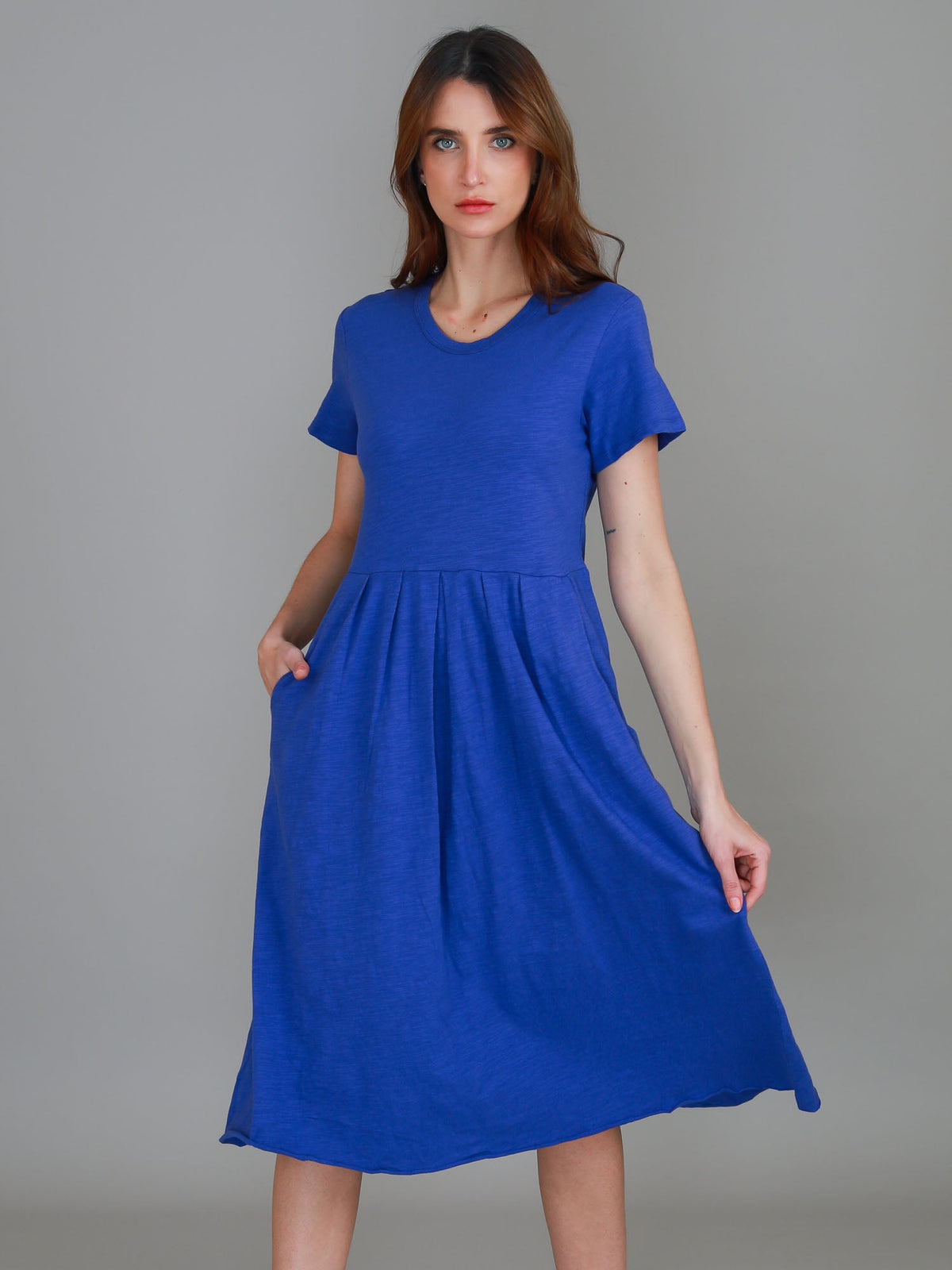 Nala | Women's Midi T Shirt Dress – Cotton Jersey