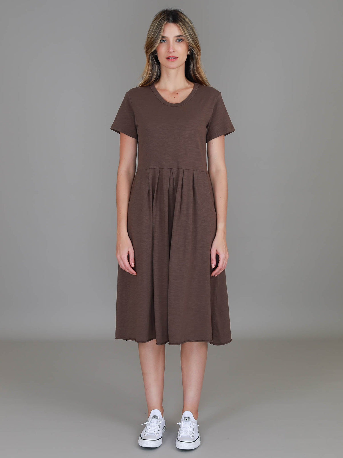 Nala | Women's Midi T Shirt Dress – Cotton Jersey