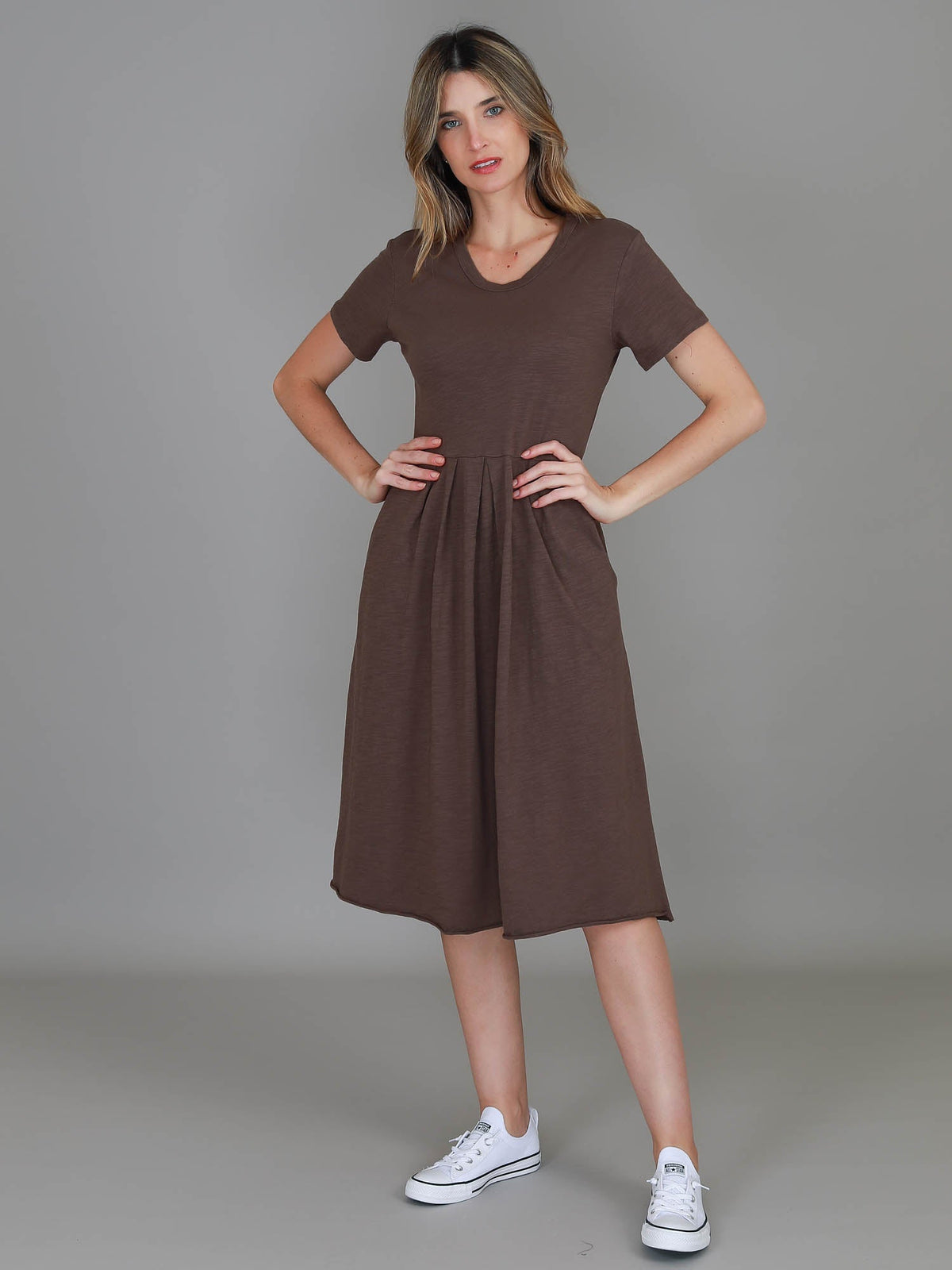 Nala | Women's Midi T Shirt Dress – Cotton Jersey