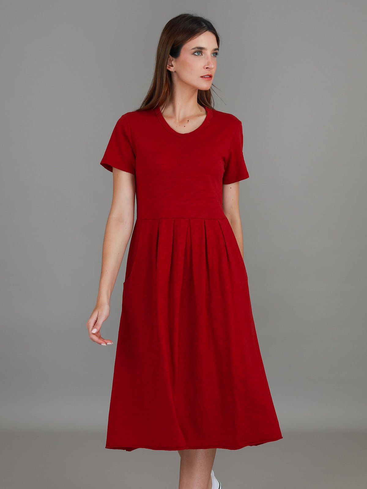Nala | Women's Midi T Shirt Dress – Cotton Jersey