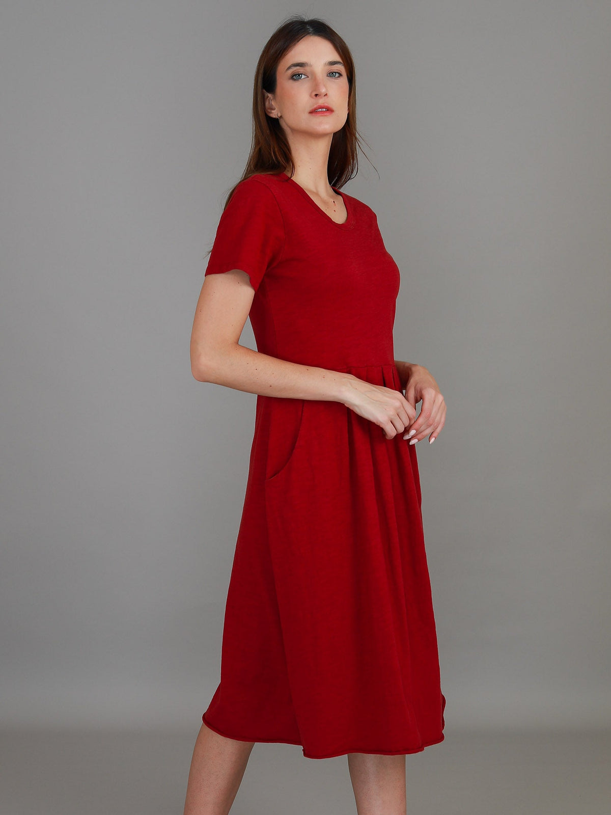 Nala | Women's Midi T Shirt Dress – Cotton Jersey