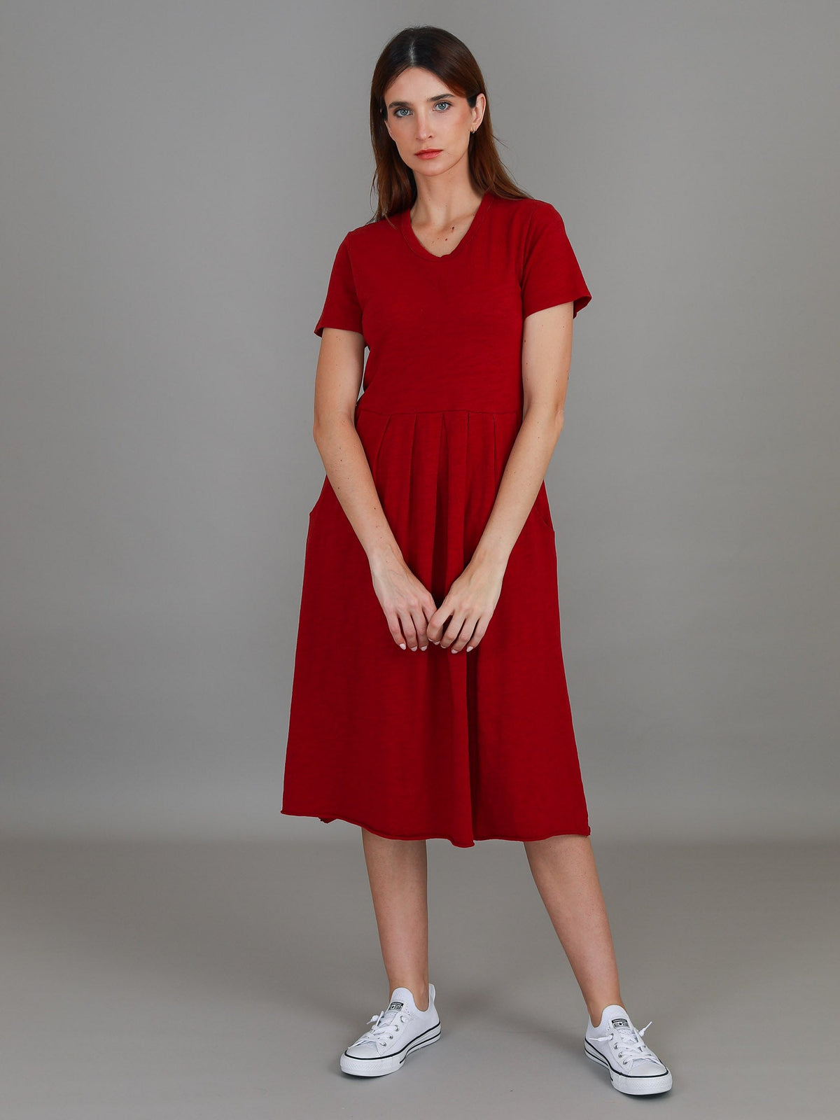 Nala | Women's Midi T Shirt Dress – Cotton Jersey