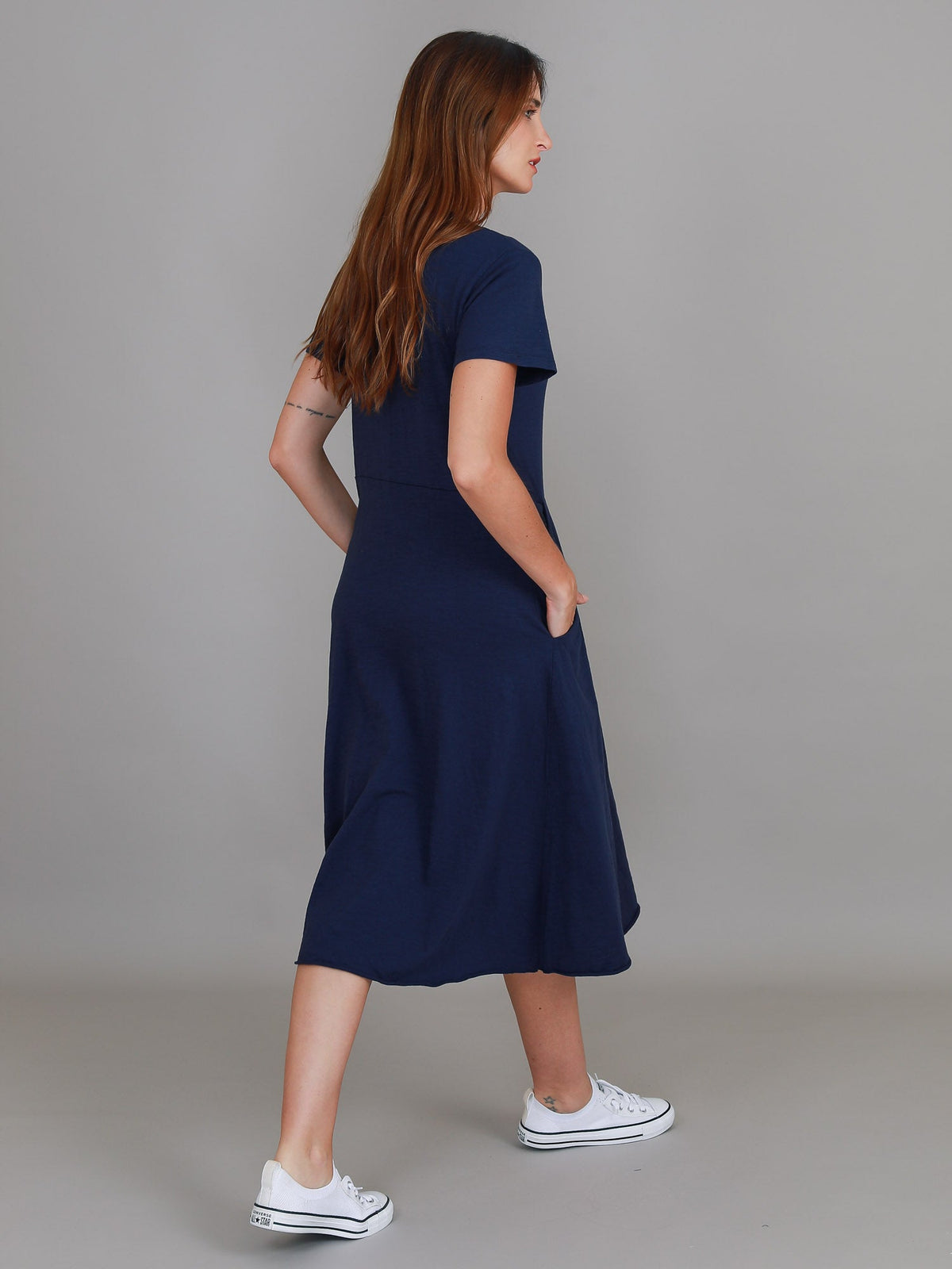 Nala | Women's Midi T Shirt Dress – Cotton Jersey