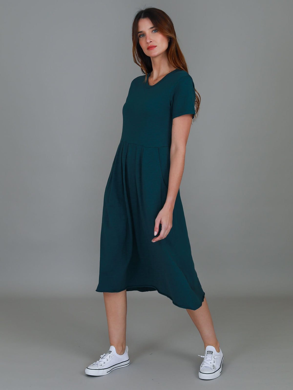Nala | Women's Midi T Shirt Dress – Cotton Jersey