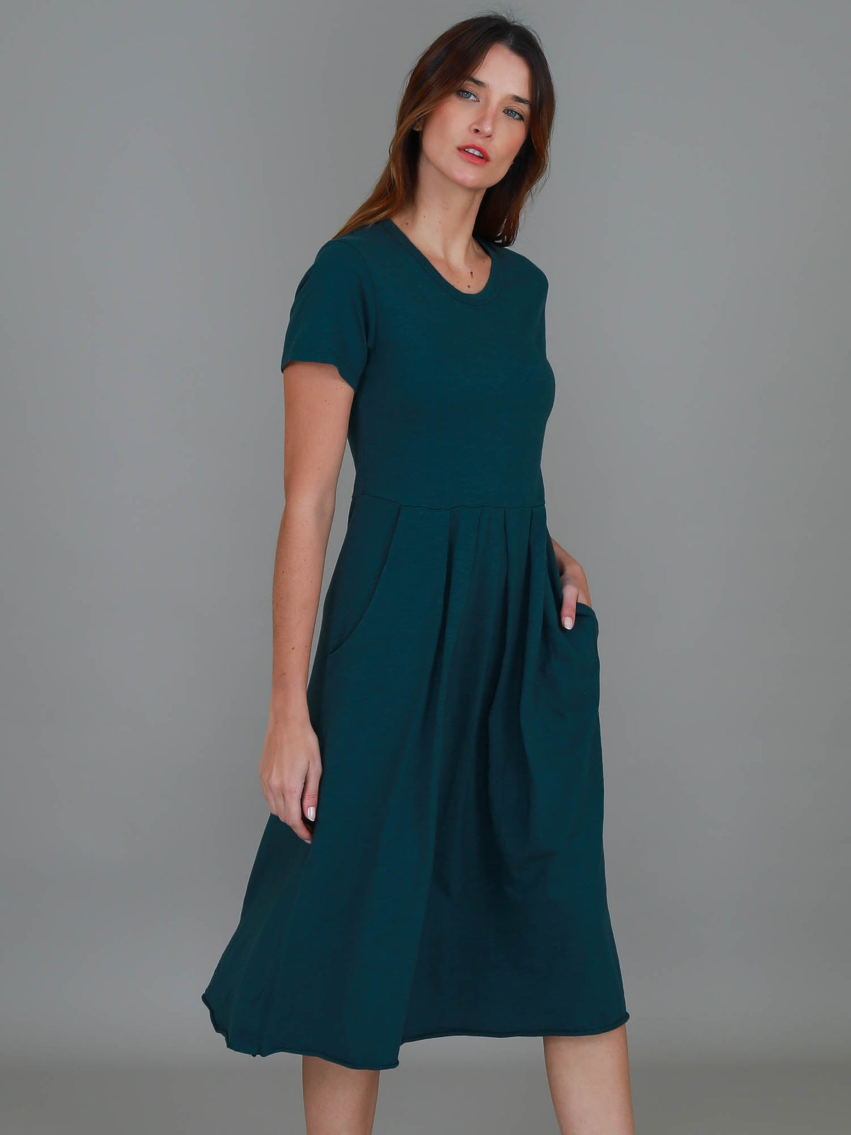 Nala | Women's Midi T Shirt Dress – Cotton Jersey