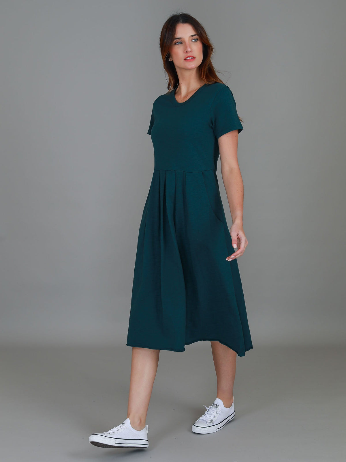 Nala | Women's Midi T Shirt Dress – Cotton Jersey