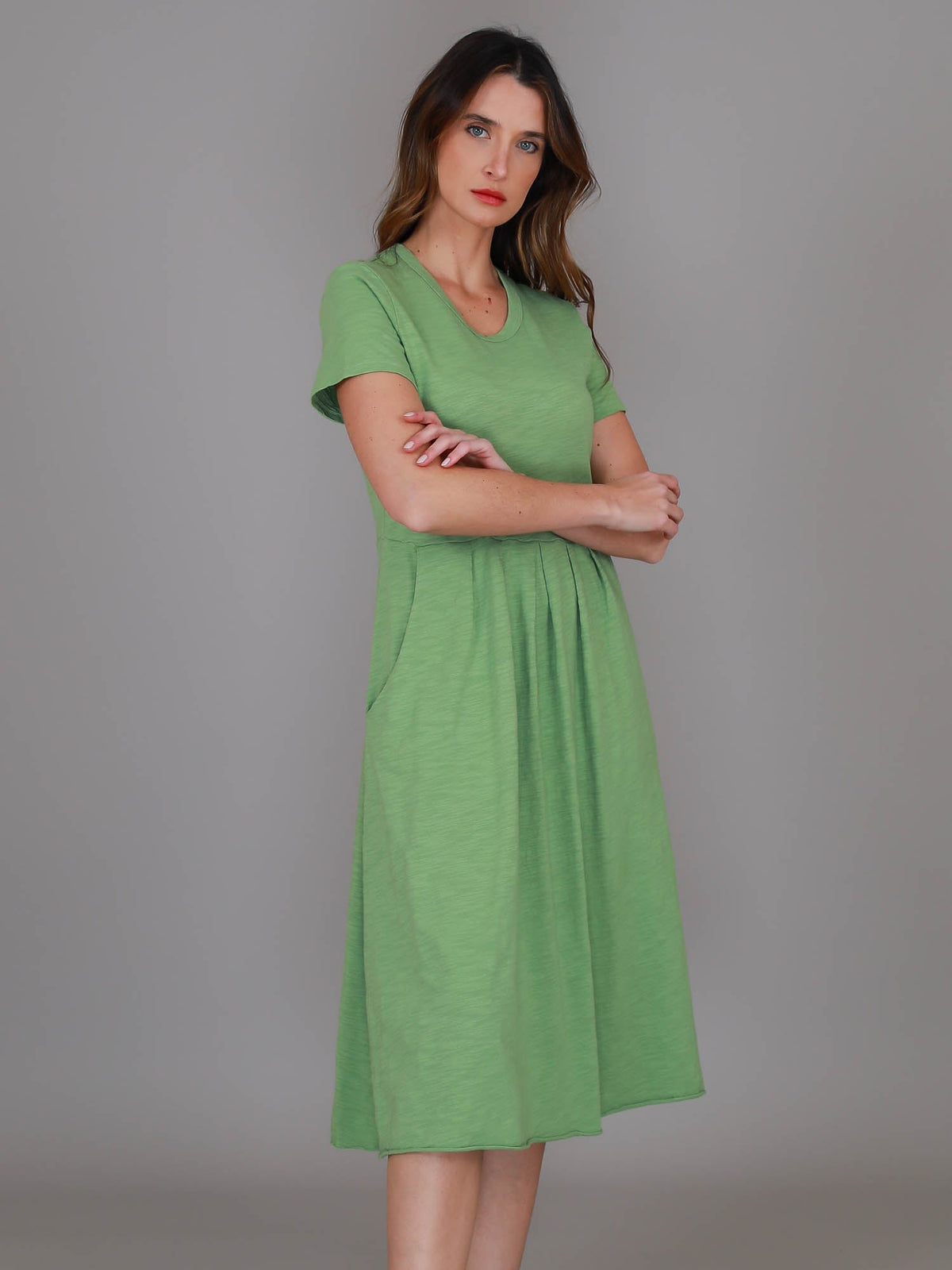 Nala | Women's Midi T Shirt Dress – Cotton Jersey