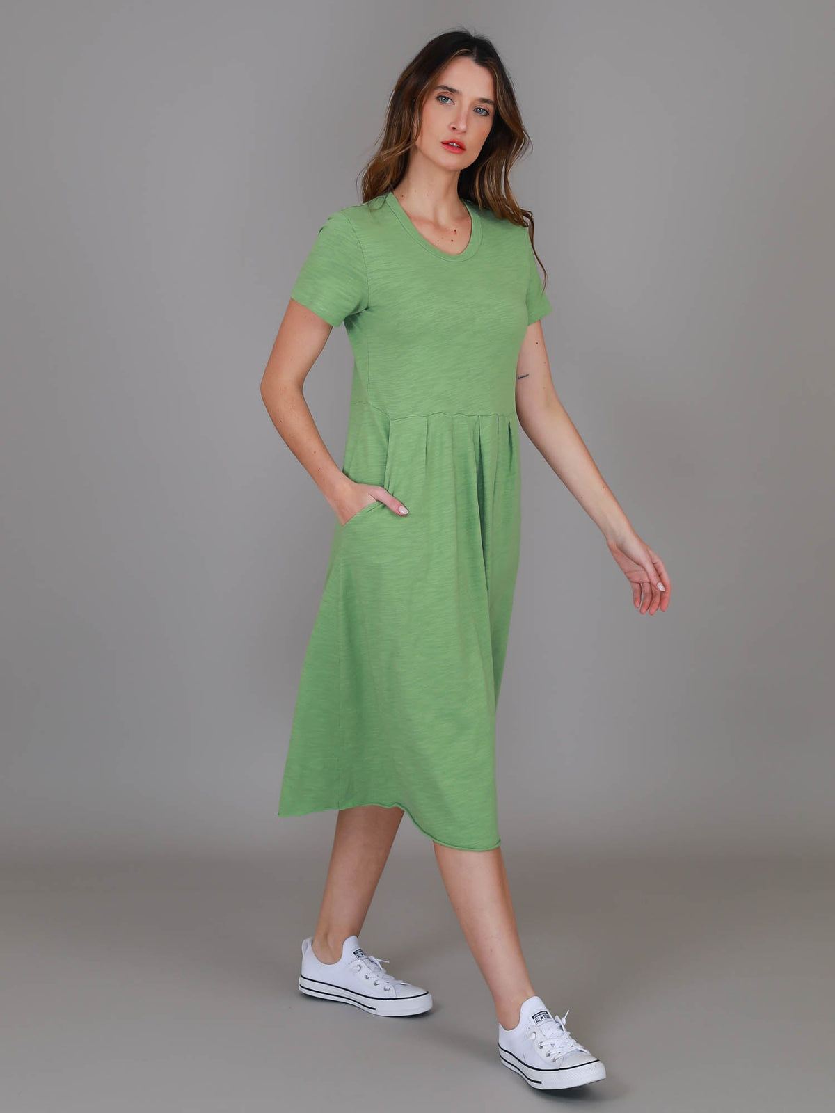 Nala | Women's Midi T Shirt Dress – Cotton Jersey