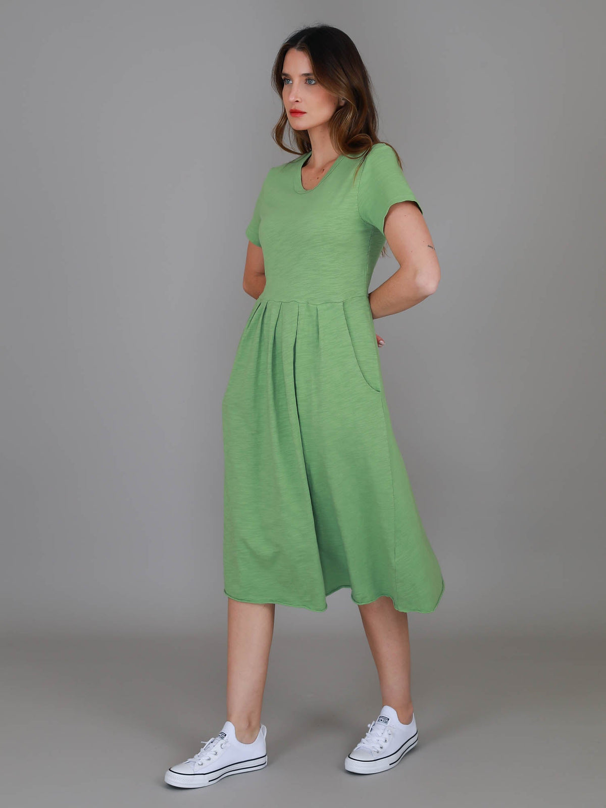 Nala | Women's Midi T Shirt Dress – Cotton Jersey