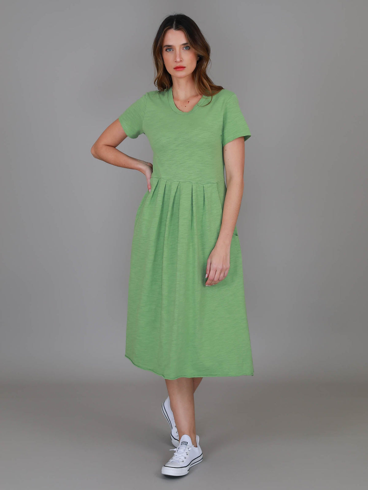 Nala | Women's Midi T Shirt Dress – Cotton Jersey