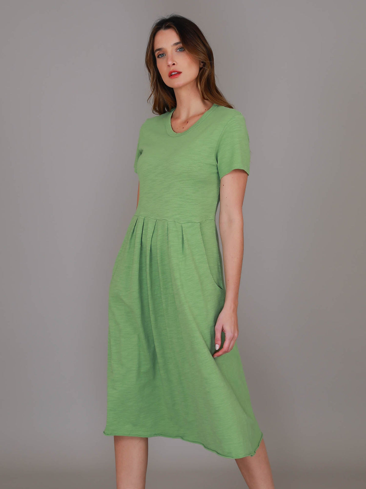 Nala | Women's Midi T Shirt Dress – Cotton Jersey
