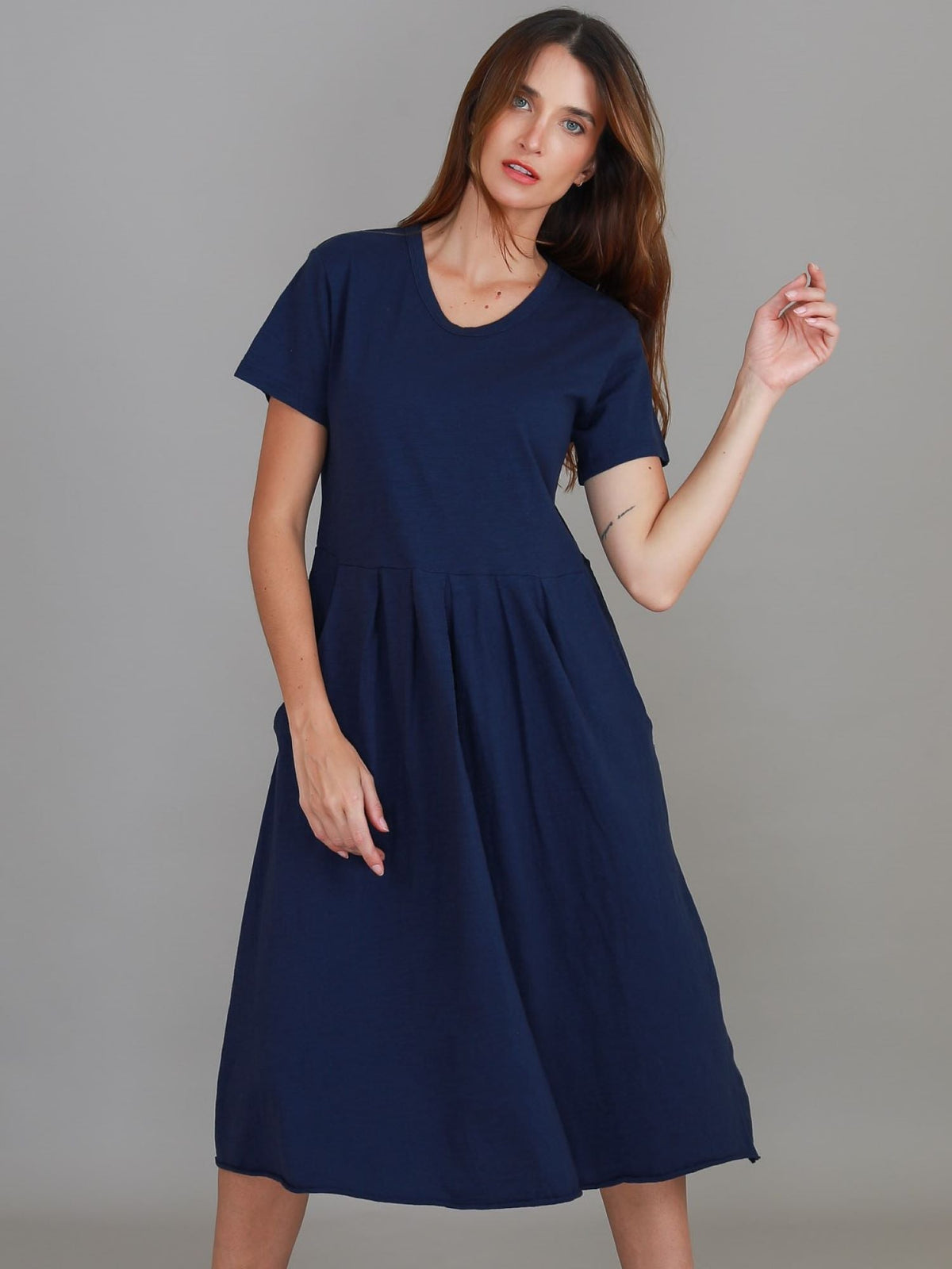 Nala | Women's Midi T Shirt Dress – Cotton Jersey