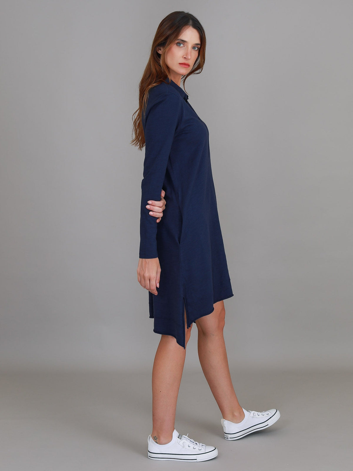 Daelyn Polo Long Sleeve Dress