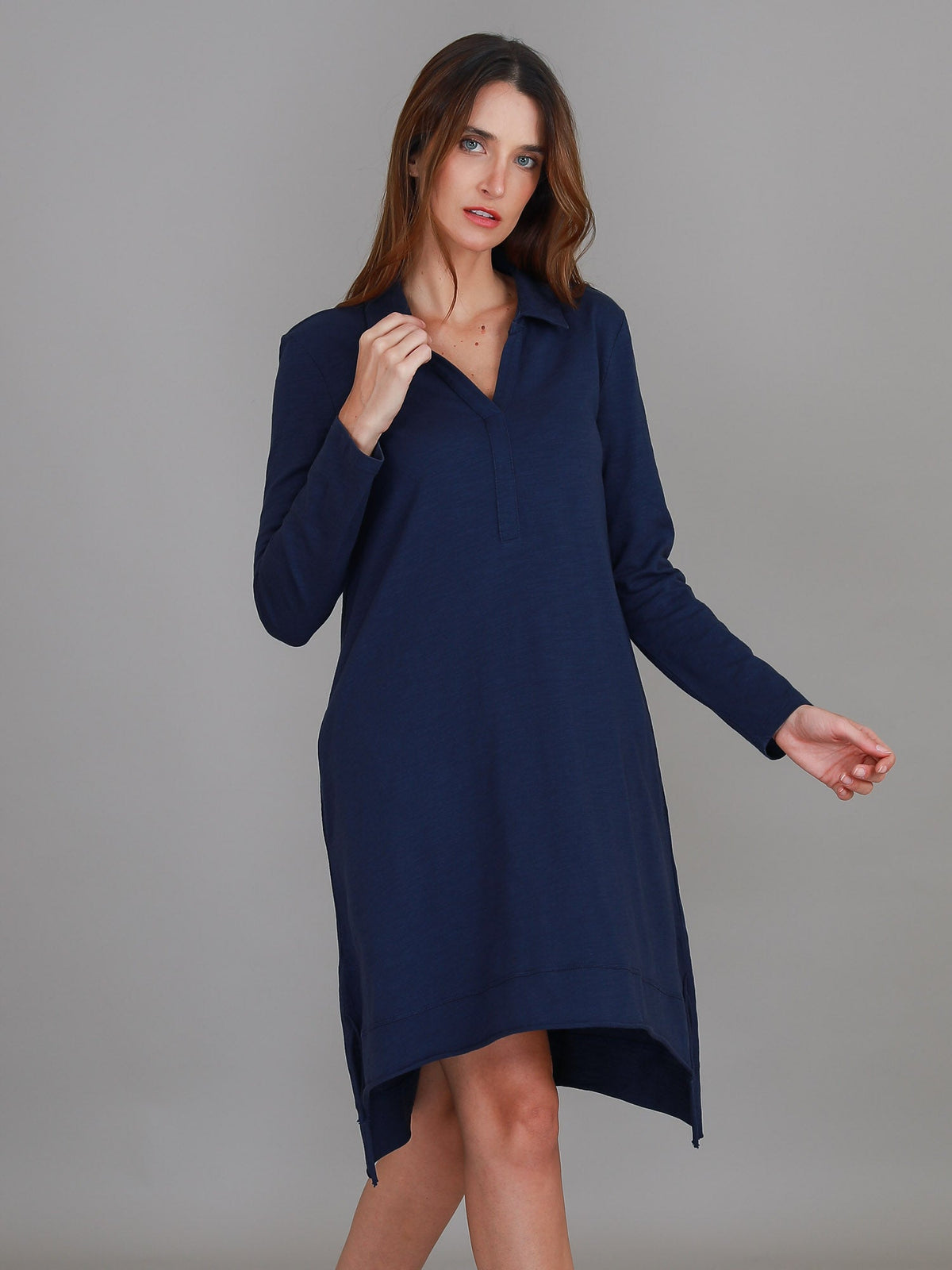 Daelyn Polo Long Sleeve Dress