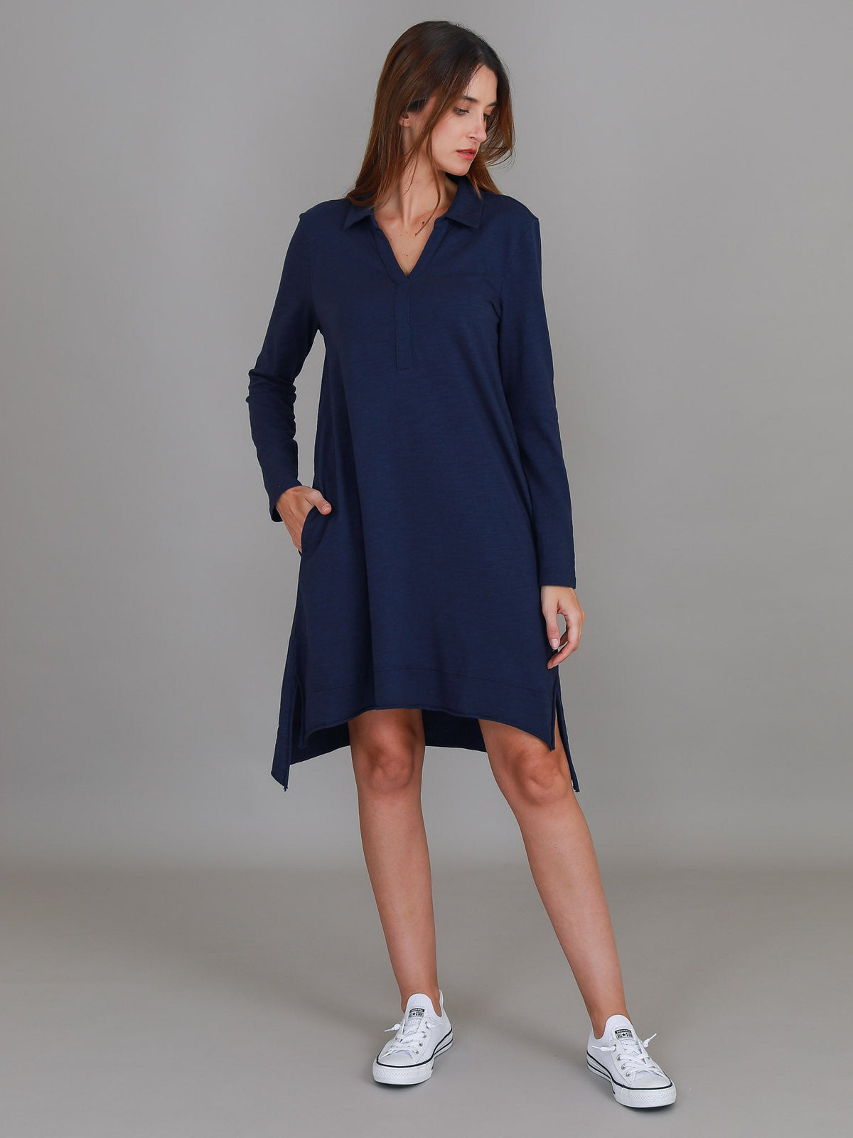 Daelyn Polo Long Sleeve Dress