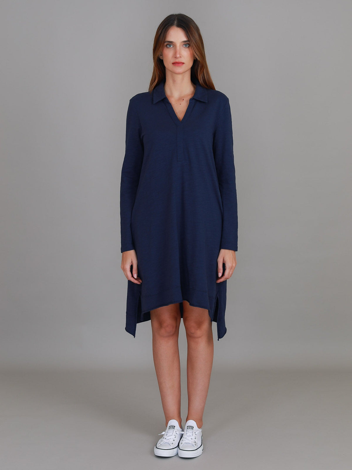 Daelyn Polo Long Sleeve Dress