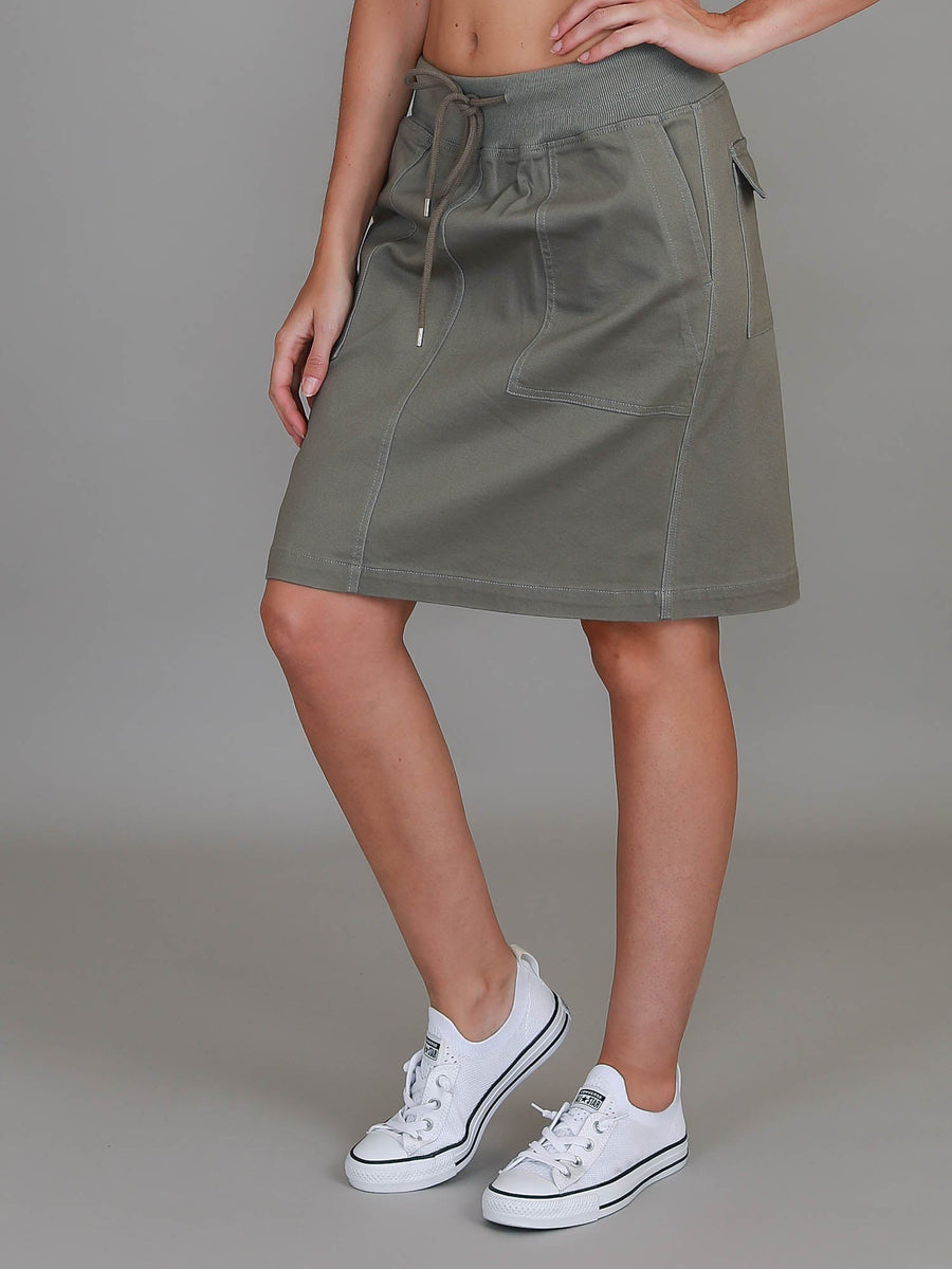 Pisces | Women's Drawstring Chino Skirt – Cotton Twill