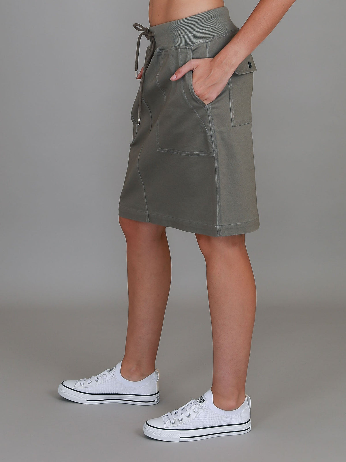 Pisces | Women's Drawstring Chino Skirt – Cotton Twill