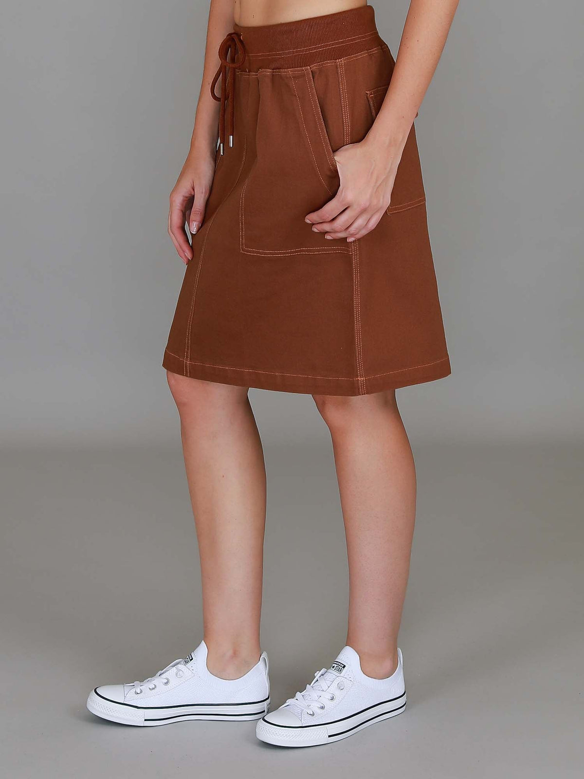 Pisces | Women's Drawstring Chino Skirt – Cotton Twill
