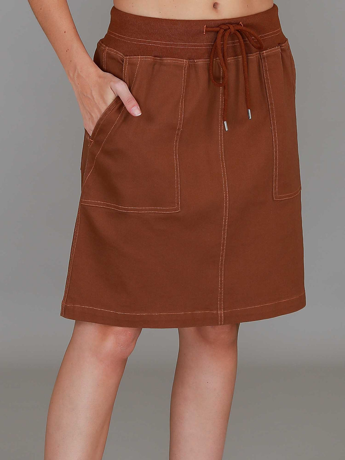 Pisces | Women's Drawstring Chino Skirt – Cotton Twill