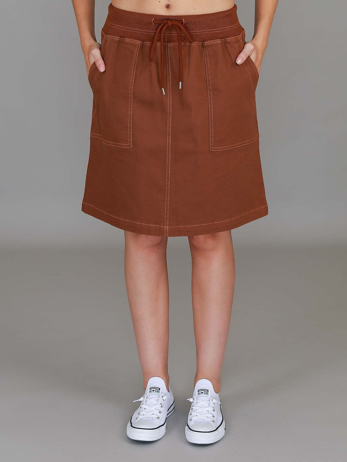 Pisces | Women's Drawstring Chino Skirt – Cotton Twill