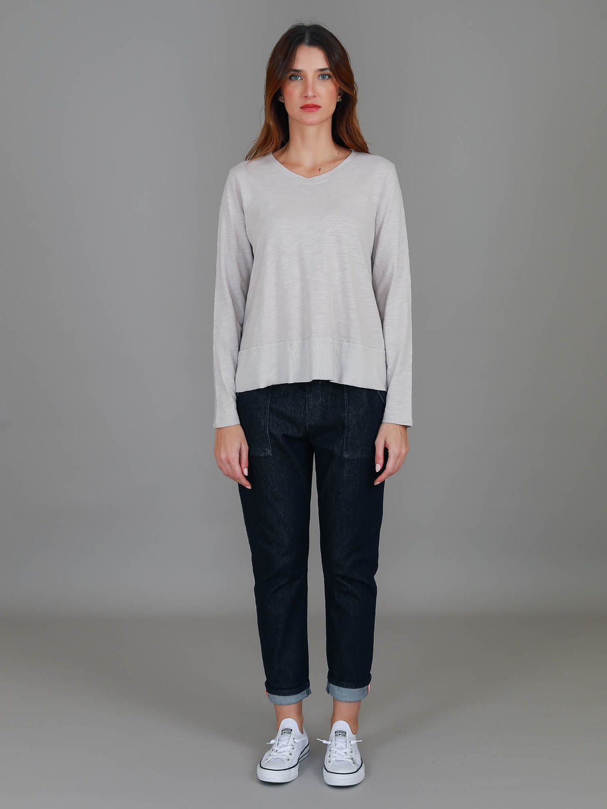 Sonya | Women's Long Sleeve T-Shirt – Cotton Slub Jersey
