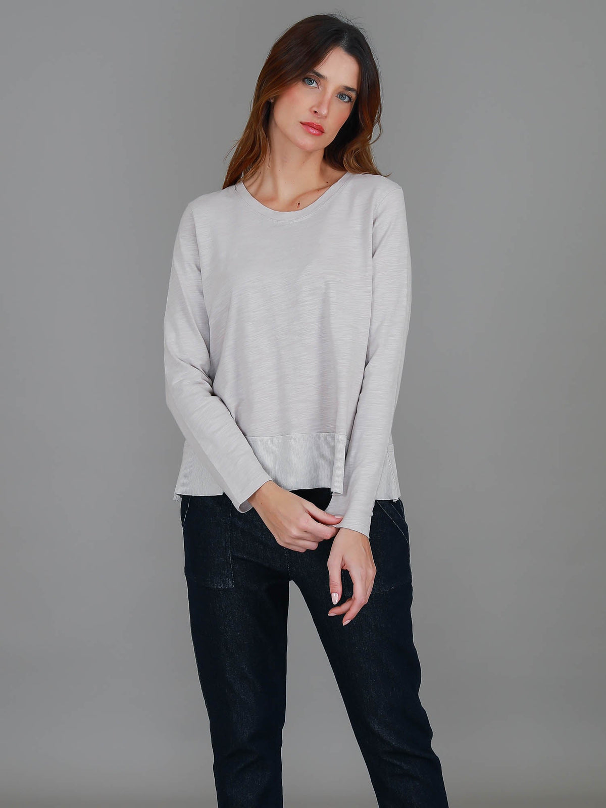 Sonya | Women's Long Sleeve T-Shirt – Cotton Slub Jersey