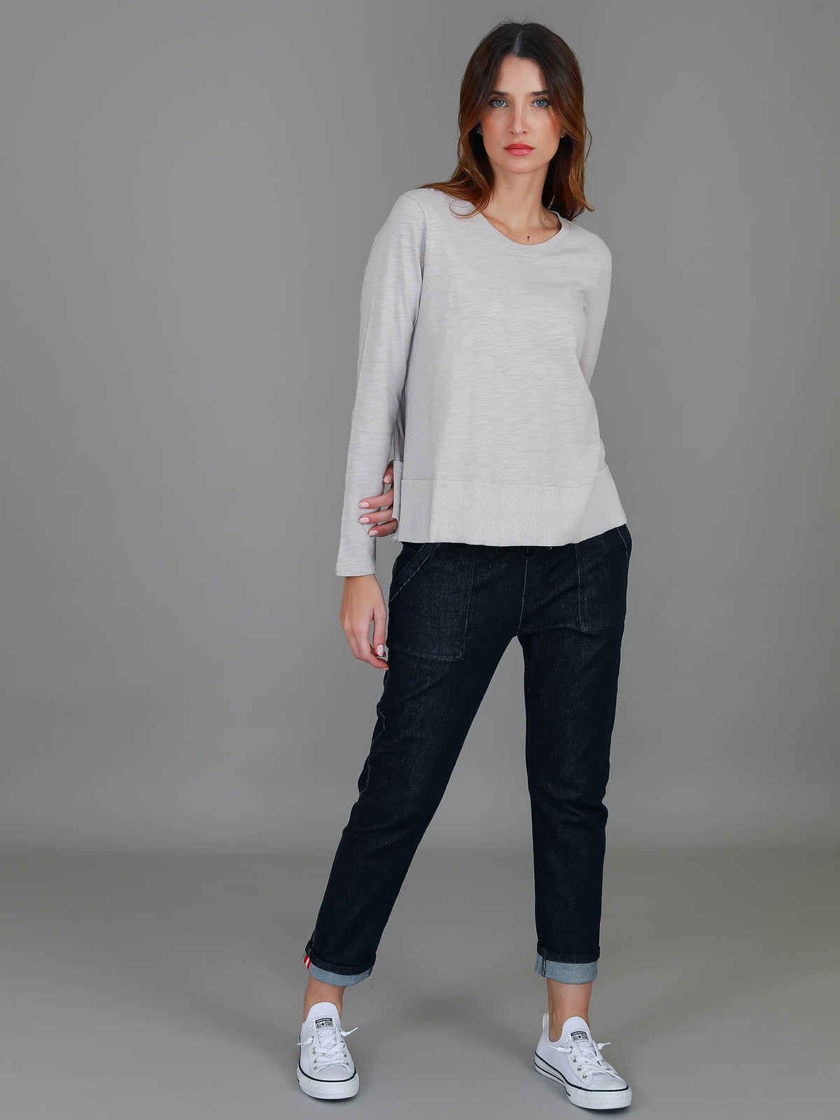 Sonya | Women's Long Sleeve T-Shirt – Cotton Slub Jersey